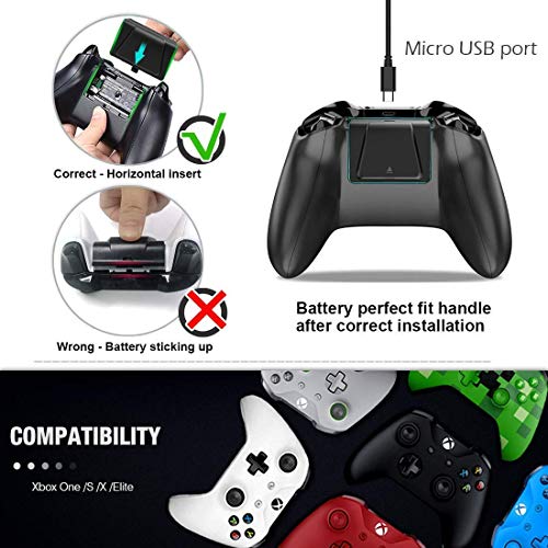 Rechargeable Battery Pack for Xbox One Controller, Play and Charge