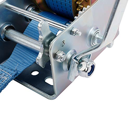 BTSHUB 2500lbs/1134kg Hand Winch with Hook, Heavy Duty Hand Gear Winch, Polyester Strap with Hook, for ATV Boat - Image 7