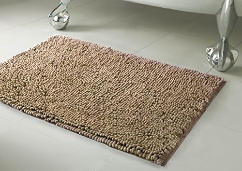 Resort Collection Plush Shag Chenille 17 x 24" Bath Mat, Linen