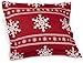 Amazon Brand – Pinzon Lightweight Cotton Flannel Sham - Standard, Snowflake Bordeaux