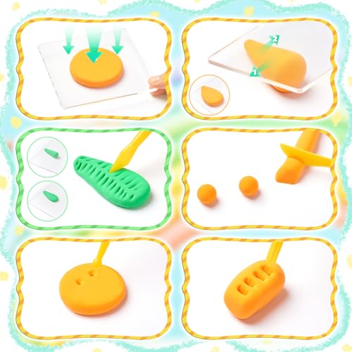 TicKiddos 72 Bags of Modelling Clay, 36 Colours, Air-Drying with 15 Tools, Soft Ultralight Non-Children's Clay Set, Gift for Boys and Girls from 3 4 5 6 7 8 9 10