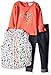 Little Lass Baby Girls' 3 Piece Puffy Vest Set Hearts
