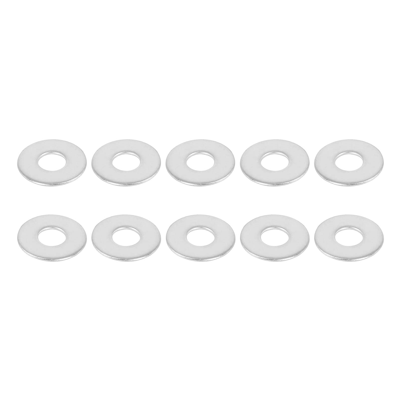 DTGN 8mmx22mmx1.2mm(IDxODxT) Stainless Steel Flat Washers - 55Pack - Good for Industrial Machinery - Flat Ring Gaskets - Silver Tone โ image 1