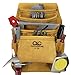 Custom Leathercraft CLC I933 Carpenter's Nail and Tool Bag, Top Grain, 10-Pocket