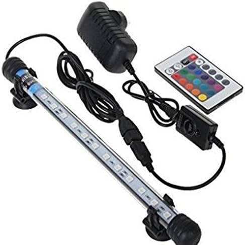 Decoroom Fish Aquarium Lights LED Fish Tank Submersible Lamps With Remote Control 16 Multi-color 7.5-22.8in