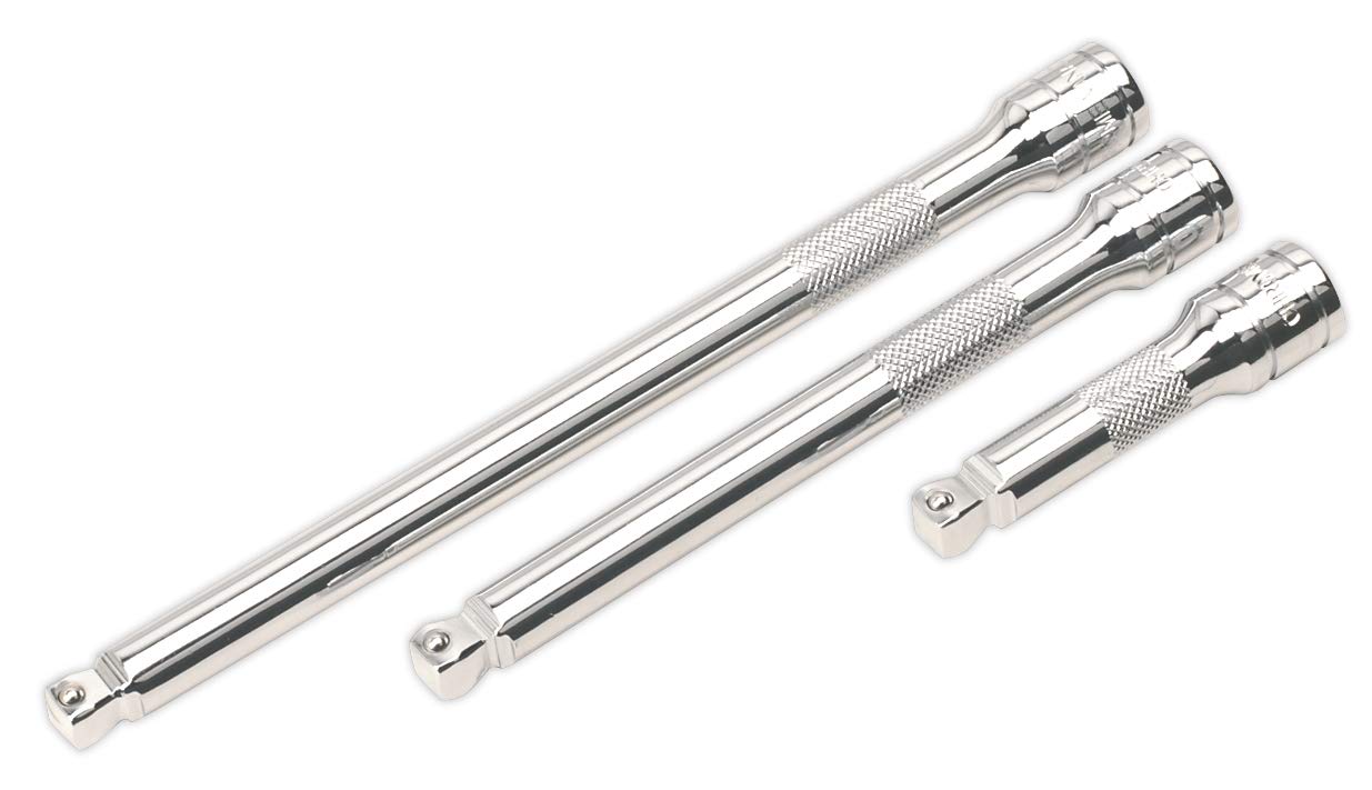 Sealey Ak763 Wobble/Rigid Extension Bar Set 3Pc 3/8Sq Drive