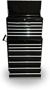 US PRO 16 Drawer Mechanics Roll Cabinet Tool Box Chest Black view 2