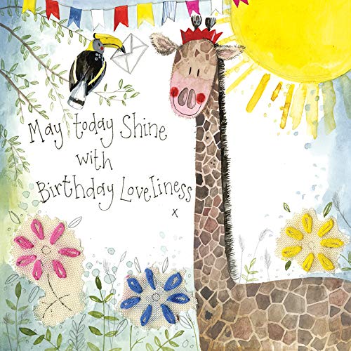ALEX CLARK Happy Birthday Giraffe Foil Card