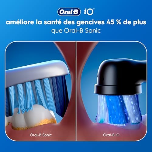 Brosse à Dents Electrique iO 2 avec 1 Brossette de Rechange, Noire