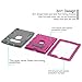 TOPSKY iPad 2 Case,iPad 3 Case,iPad 4 Case,iPad 2/3/4 Kids Proof Case,Heavy Duty Shockproof Rugged Kickstand Protective Cover Case for iPad 2nd/3rd/4th Generation Retina(A1416/A1458) Grey Pink
