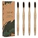 Bamboo Toothbrush Biodegradable Natural Bamboo Handle with BPA Free Bristles, Pack of 10