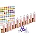 Rose Gold Ultimate Essential Oil Roller Bottles Set With Stainless Steel Balls, 10 Pack 10ml Leakproof Glass Bottle With 11 Rollerballs For Perfume & Aromatherapy Oils 1 Funnel + Opener & 192 Labels