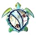Bejeweled Display Turtle w/Glass Wall Art Plaque & Home Decor