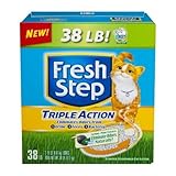 Fresh Step Cat Litter Triple Action Odor Control Scoopable, Scented - 38 lb