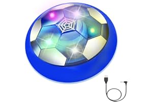 JRD&BS WINL Football Toys for Kids Light Up LED Hover Soccer Ball Toys for Boys Gifts Indoor Game Indoor Football Air Soccer Floating Ball Training Ball Playing Football for Children Gifts Blue