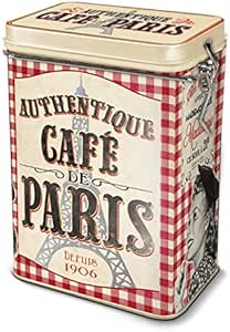 Natives Paris Caja hermética para café, Metal, Multicolor, 13 ...