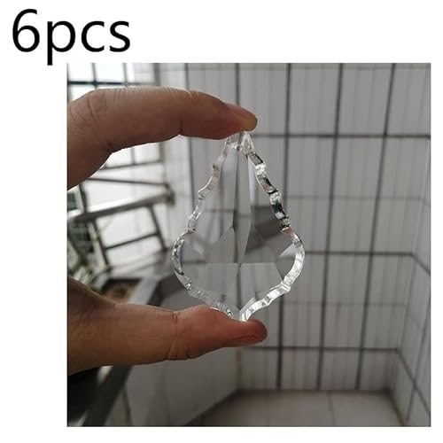 Chandelier Crystal Prisms Pendants 6pcs 63mm Clear Crystal Maple