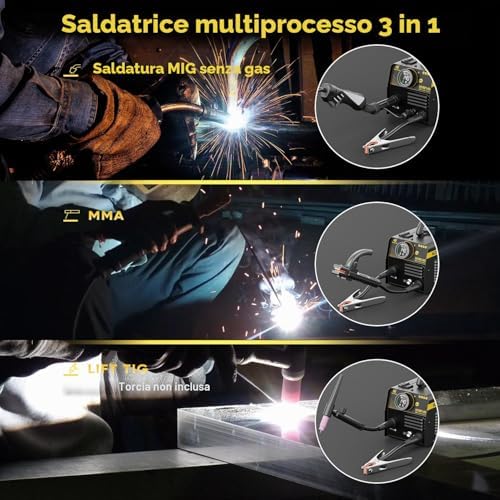 HZXVOGEN HVM140 Saldatrice a Filo No Gas 140A 3 in 1