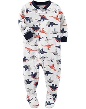 Baby Boys' 1 Pc Fleece Footed Sleeper Pajamas (18 Months, Camo Dino)