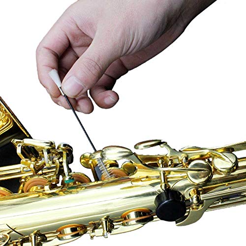 SODIAL Soft Cleaning Brush Sound Hole Cleaner with Double-ended for Sax Clarinet Oboe Flute Wind Instrument