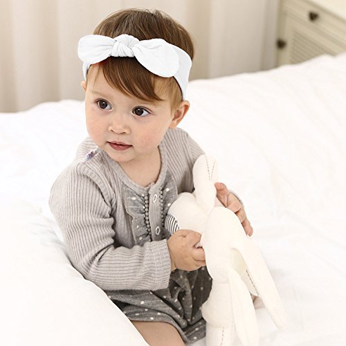 HUIXIANG Baby Girls Headbands With Bows 3 Pack Infant Toddler Headwraps Hair accessories