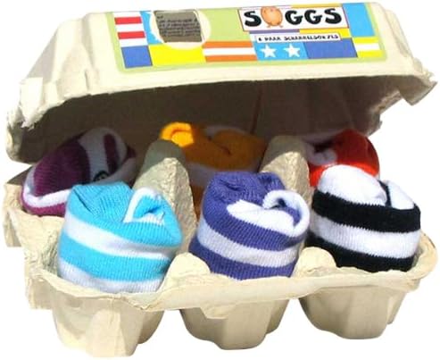 Xplorys Soggs! Six Pairs Of Stripe Baby Socks Packed In An Egg Box