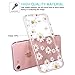 JIAXIUFEN Clear Slim Shockproof Flower Floral Design Soft Flexible TPU Silicone Back Cover Phone Case Compatible with iPhone 7 and iPhone 8 - Little Daisies