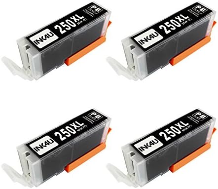 INK4U(TM) 4 Pack Ink Cartridges for Canon PGI250 CLI251 Pixma IP7220 IX6820 MG5420 MG5422 MG5520 MG5522 MG5620 MG6420 MG6620 MX722 MX922