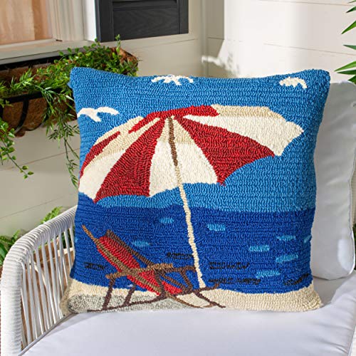 Safavieh pillow Collection Beach Lounge Marine & Red Indoor/Outdoor