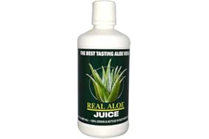REAL ALOE Organic Aloe Vera Juice, Handcrafted from 100% Certified Organic, California Grown, Farm Fresh Aloe Since 1972 Use internally as a Nutritional Supplement or Topically, 32floz