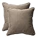 Pillow Perfect Monti Chino Solid Indoor/Outdoor Throw Pillow Plush Fill, Weather and Fade Resistant, Throw - 18.5