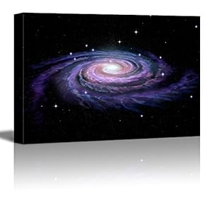 Canvas Prints Wall Art - Spiral Galaxy Milky Way Concept of Universe | Modern Wall Decor/Home Decoration Stretched Gallery Canvas Wrap Giclee Print & Ready to Hang - 12" x 18"