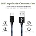 AOFU Micro USB Cable,3Pack 3FT 6FT 10FT Long Premium Nylon Braided High Speed USB to Micro USB Fast Charging Cord Android Charger for Samsung Galaxy S7/S6/S5/Edge,Note 5,HTC,LG(Black Blue)