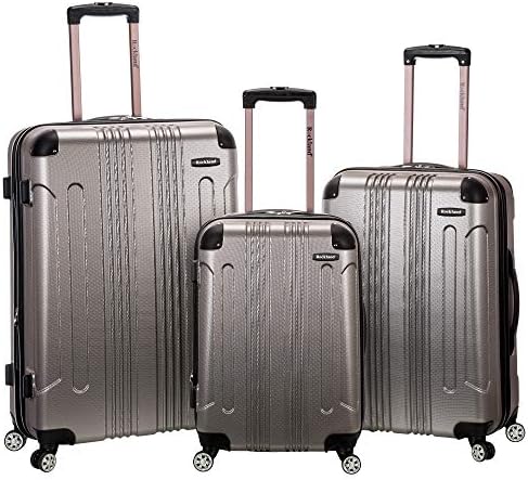 Rockland London Hardside Spinner Wheel Luggage, Silver, 3-Piece Set (20/24/28) 1 Rockland London Hardside Spinner Wheel Luggage, Silver, 3-Piece Set (20/24/28)