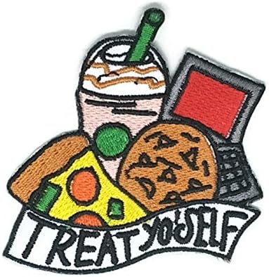 2.7 x 2.7 inches Several Junk Food Patch Sew Iron on Embroidered Badge Symbol Custom