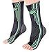 Doc Miller Ankle Brace Compression - 1 Pair Support Men Women Best Foot Sleeve Achilles Tendonitis Plantar Fasciitis Arthritis Fracture Reduces Swelling Pain Relief Orthopedic Stabilizer (Green, XL) primary