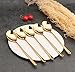 Onlycooker 18/10 Stainless Steel 5 PCS Korean Spoons Gold Tableware Dinnerware