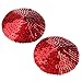 Reusable Sexy Silicone Bling Charming Adhesive Nipple Cover Pasties Bra(1pair) (Rounded-Sequined-Red)