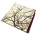 YOUR SMILE Silk Like Scarf Women's Fashion Pattern Large Square Satin Headscarf (Branch painting)