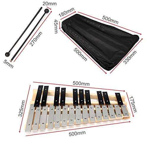 ZUINIUBI Xylophone Glockenspiel 25 Note Educational Musical Instruments Toys Mallet Percussion Orff for Kids Toddler - Thumbnail 5