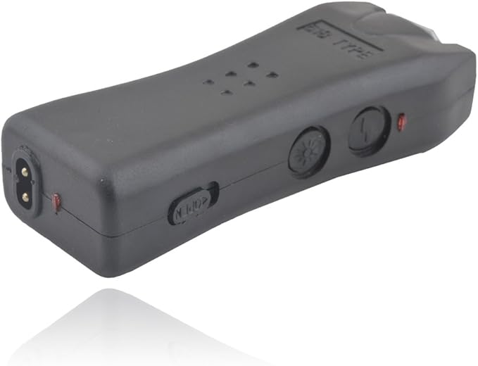 Black Stun Gun Rechargeable with Flashlight Sports & Outdoors