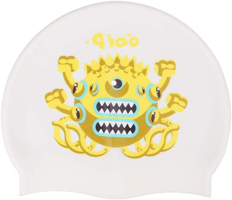 YOUDirect Kids Swim Caps Cartoon Swimming Caps Silicone Children Swim Cap for Girls Boys Long Short Hair