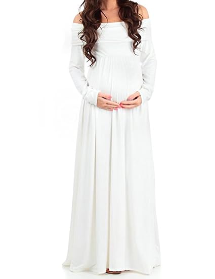 Casual Maternity Nursing Cowl Neck Off Shoulder Long Sleeve Ruched
