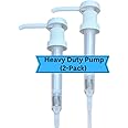 Heavy Duty Pump Dispenser for Gallon Jugs (27cc/2-Pack) Leak Proof Pump Dispenser for Shampoo, Laundry Detergent, Liquid, Water, Popcorn Butter, Snow Cone Syrup, Oils, 1 Gallon Pump Dispenser BPA-Free