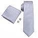 Hi-Tie Retro Silver Geometric Pattern Tie Set