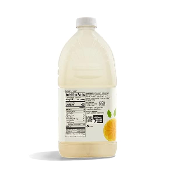 365 BY WHOLE FOODS MARKET, ORGANIC LIGHT LEMONADE, 64 FL OZ