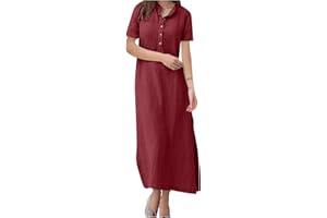 SERYU Plain Maxi Long Dress Women's Kaftan Cotton Long Sleeve Casaul Oversized Dress