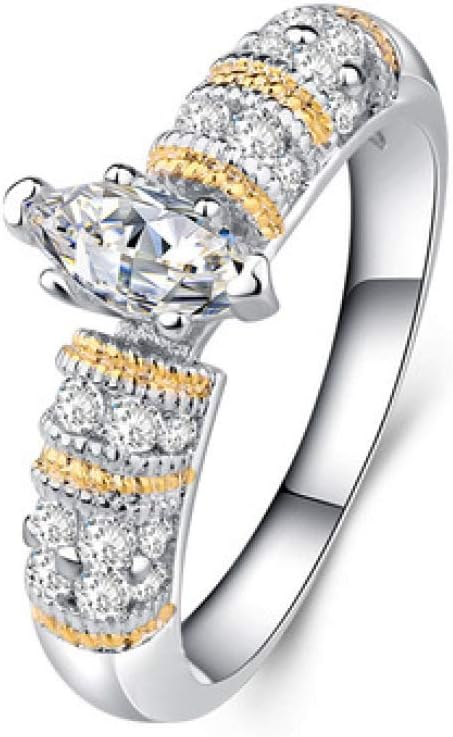 Glz Ring Horse Eye Diamond Zircon Flower Ring Simple Fashion Female Ring