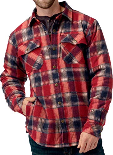 legendary whitetails men's archer thermal lined flannel shirt jacket