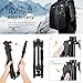 K&F Concept Ultra Compact and Lightweight Aluminum Travel Tripod with Monpod,360° Panorama Ball Head Compatible with Canon Nikon DSLR Cameras